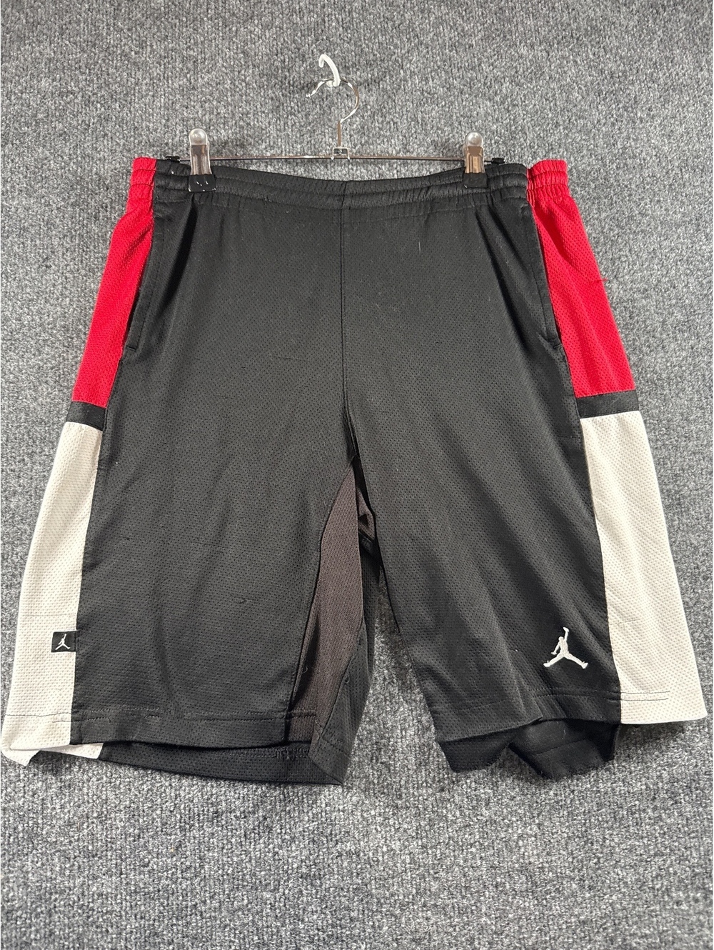 Jordan Jumpman Basketball Shorts Mens Approx S Black Red White Athletic Mesh